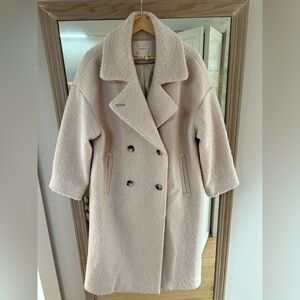 Anthropologie Cream Teddy Jacket